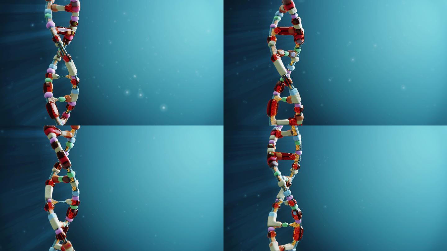 DNA背景新冠病毒细菌细胞微生物真菌