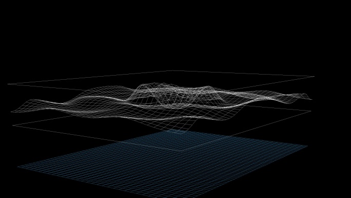 线条波纹三维展示4K