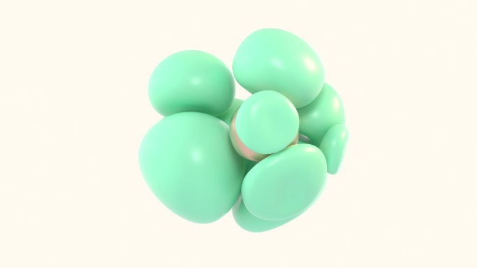 绿色球体软体3d抽象运动图形