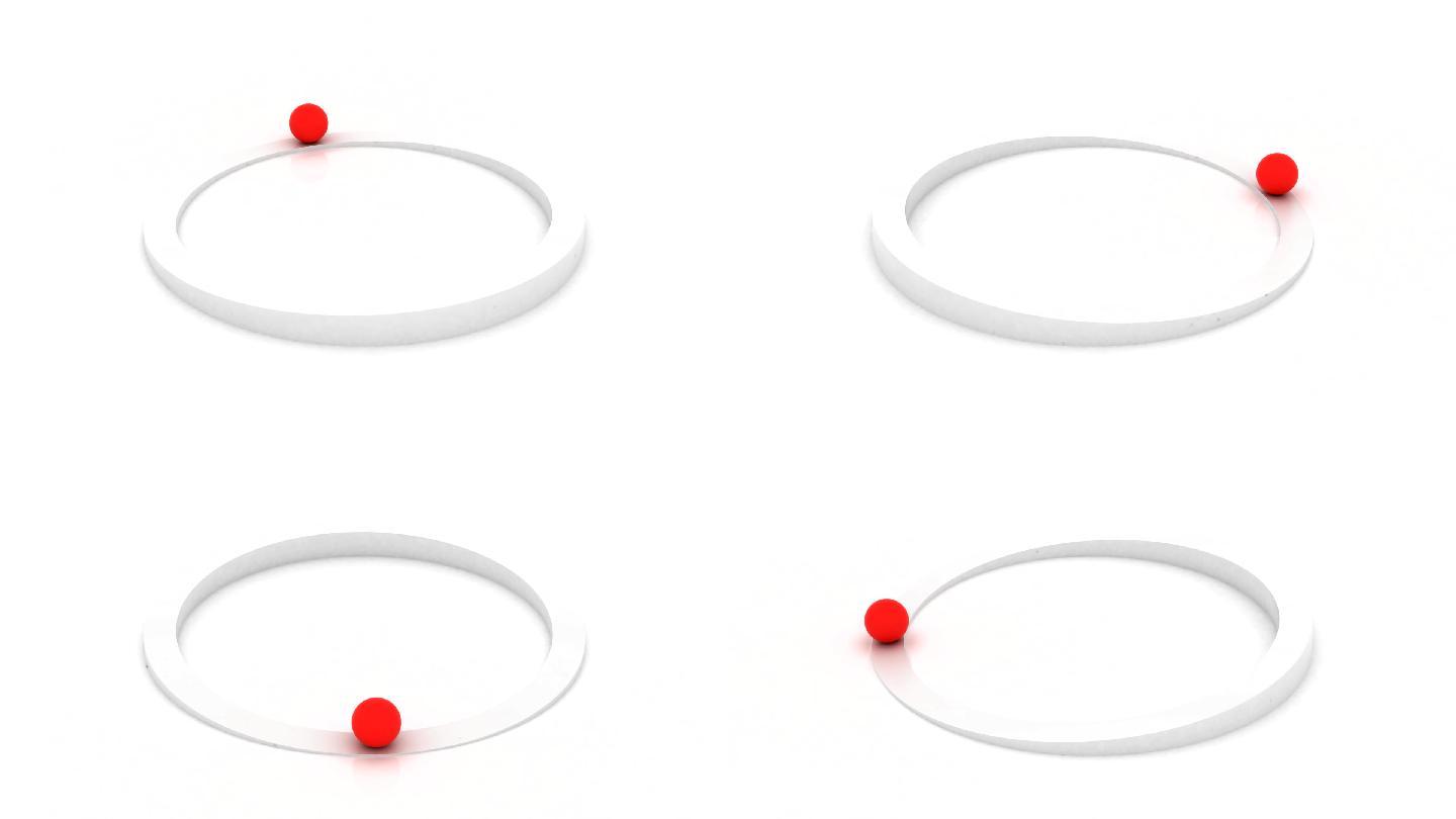 返回球动画红色小球旋转循环动画特效通用素
