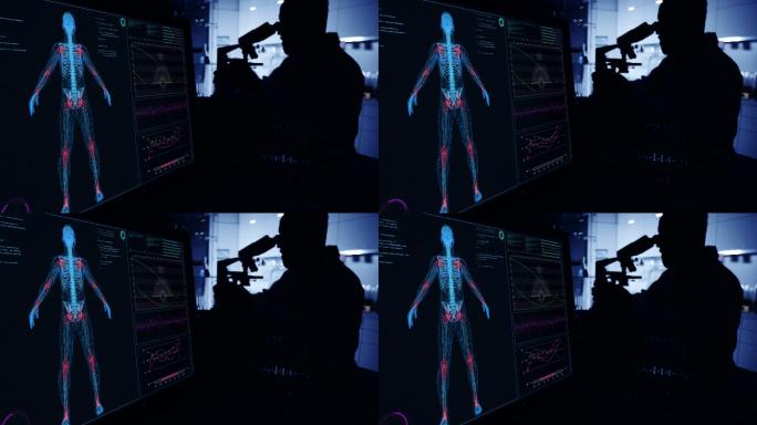 未来医学实验室人物剪影数据信息生物研究