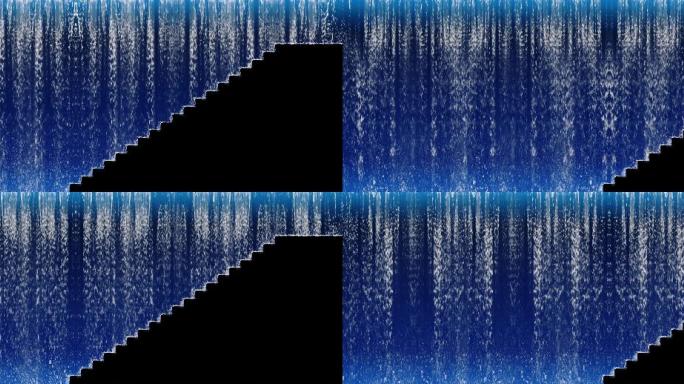 梯步水帘墙AE模板【无限循环】位置可调