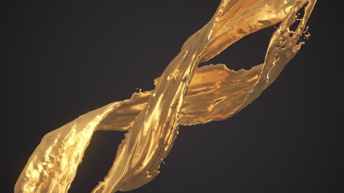 液态黄金的3d动画