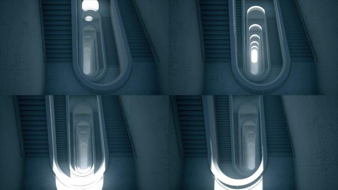 螺旋楼梯特效视频3D抽象
