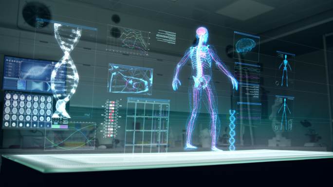 三维骨架虚拟现实全息影像医疗科学
