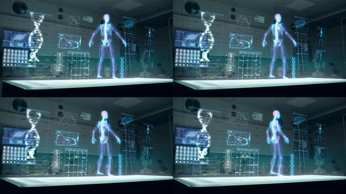 三维骨架虚拟现实全息影像医疗科学