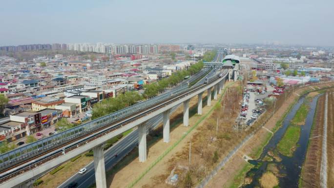 北京地铁 房山地铁燕房线航拍