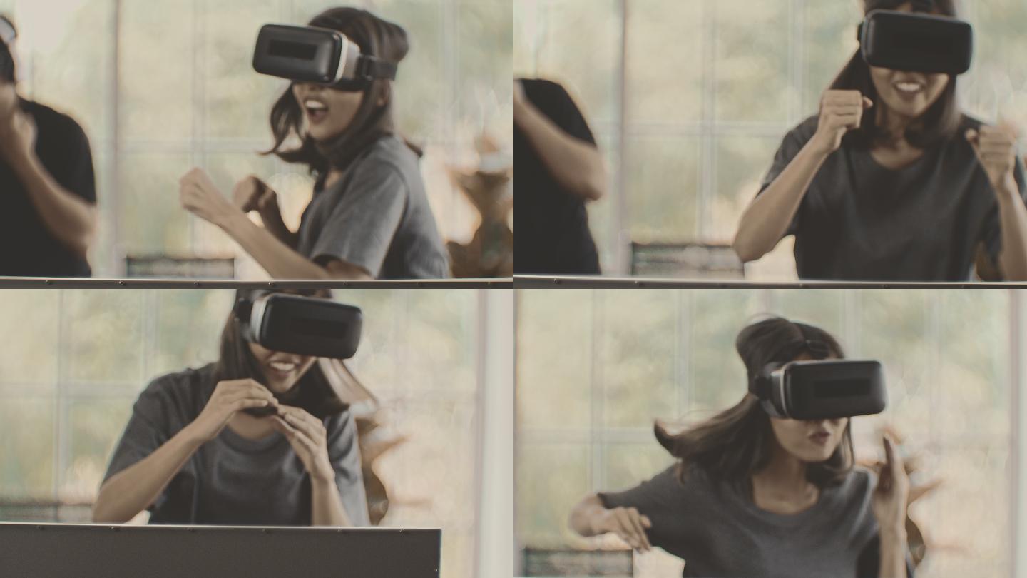 体验VR的人眼镜交互式沉浸式智慧智能
