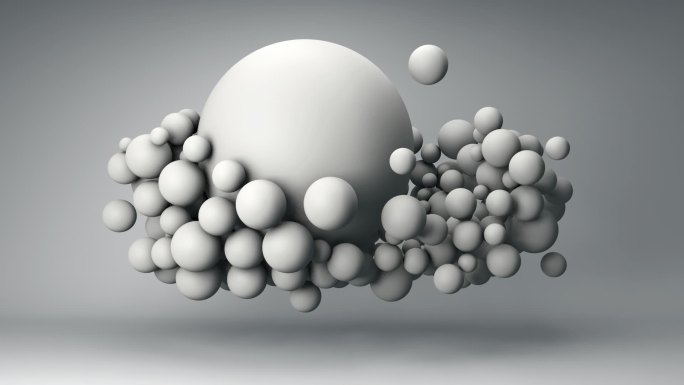 彩色球体概念虚拟海洋球