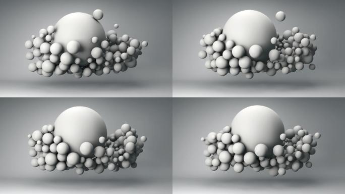 彩色球体概念虚拟海洋球