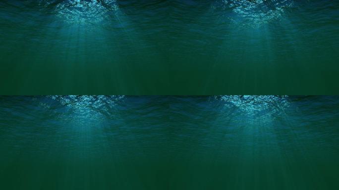 水下背景4K海底水底清澈透亮神秘