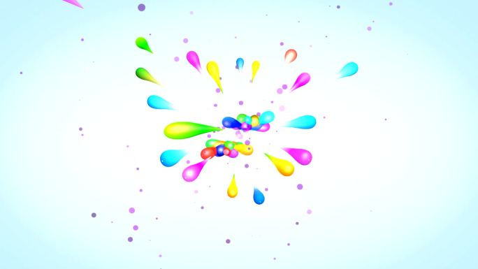 彩色线条和气泡动画