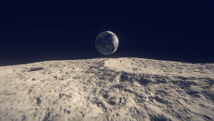 从月球上看地球特效视频