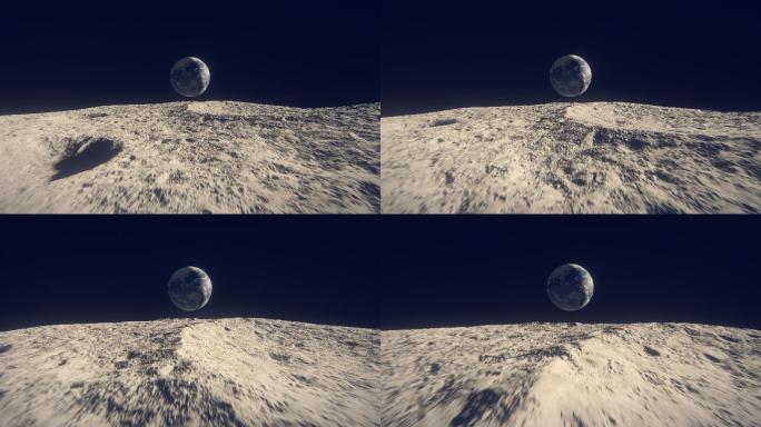 从月球上看地球特效视频
