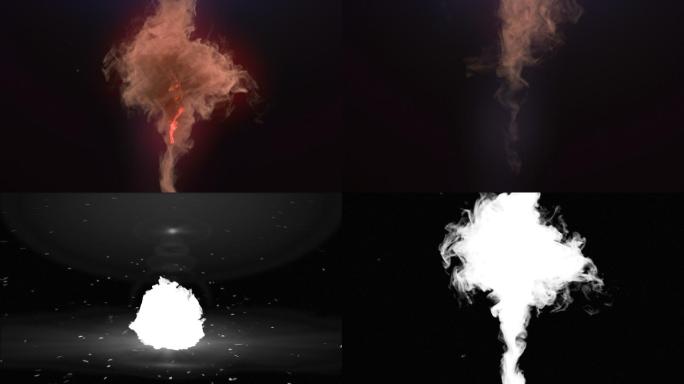 漩涡状魔法爆炸爆炸特效烟雾浓烟流动的云层