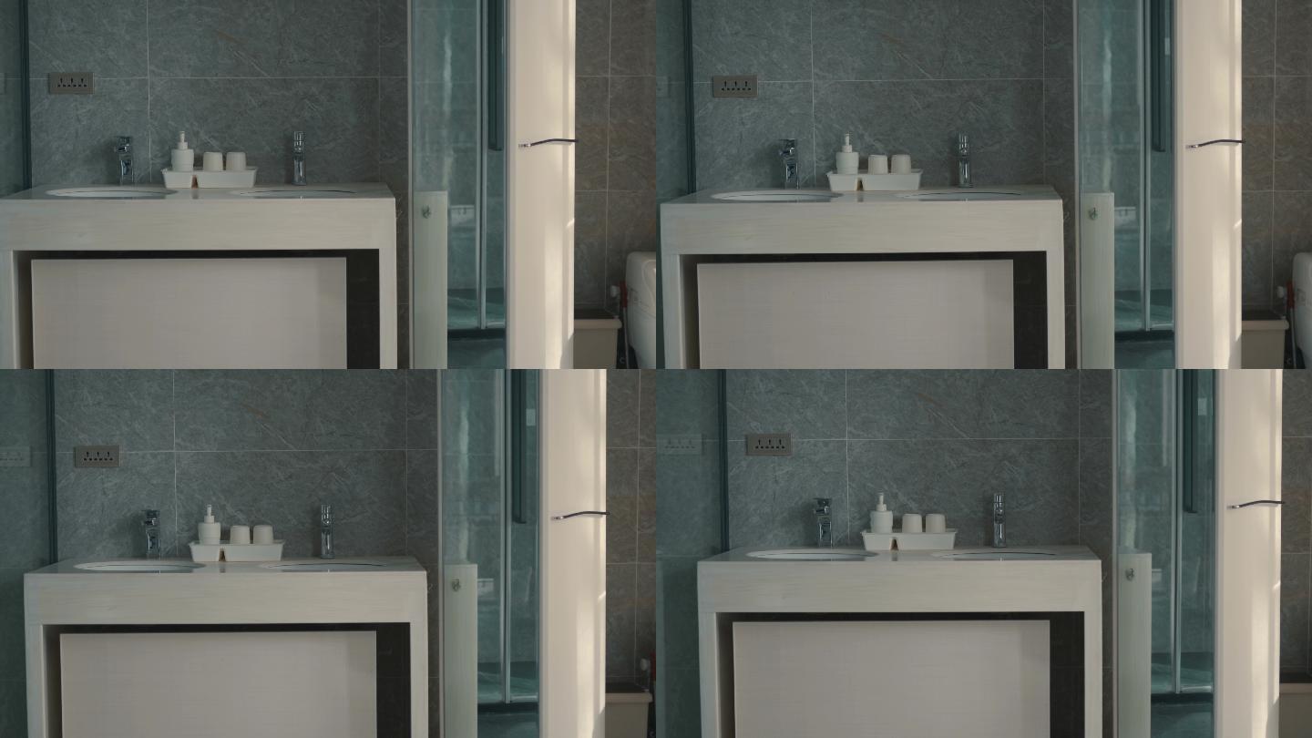 浴室空间实拍展示视频素材洗手间