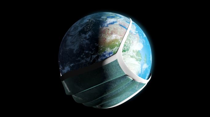 地球动画地球口罩疫情世界病毒
