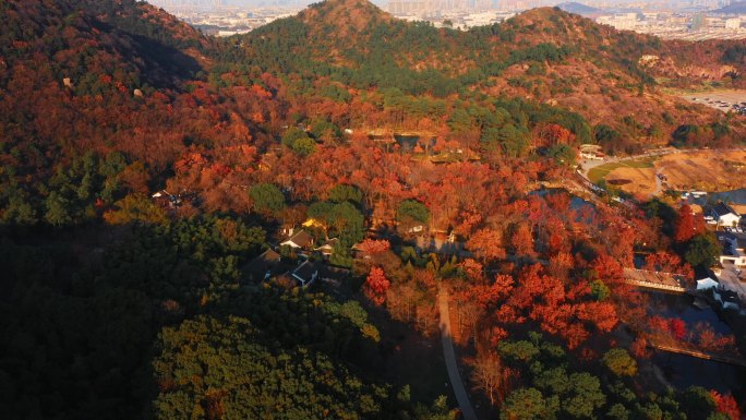 群山日落航拍