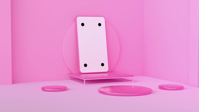 粉色智能手机空白屏