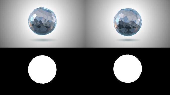 抽象低多边形3D球体