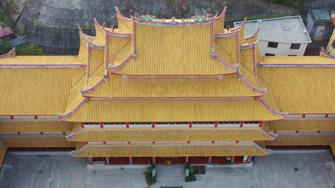 4K原素材-航拍厦门仙岳公园天竺岩寺