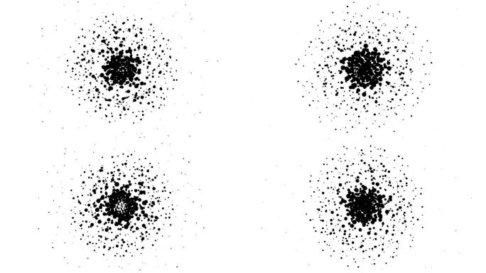 白色背景上的纯黑点。