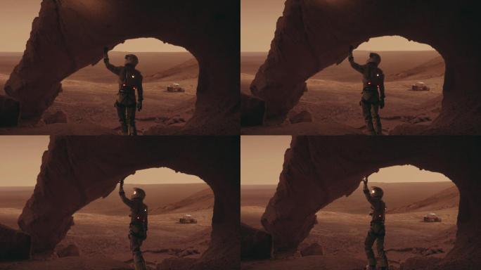 女宇航员登陆火星宇宙天文空间站