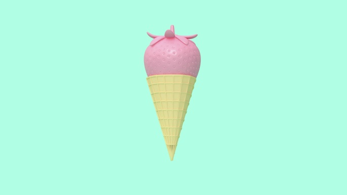 抽象粉色冰淇淋特效视频