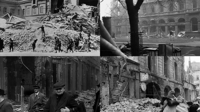 40年代德国柏林街景废墟