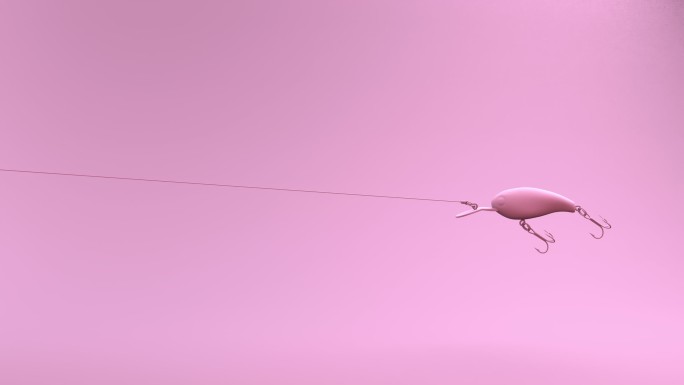 粉红系列鱼饵动画视频素材