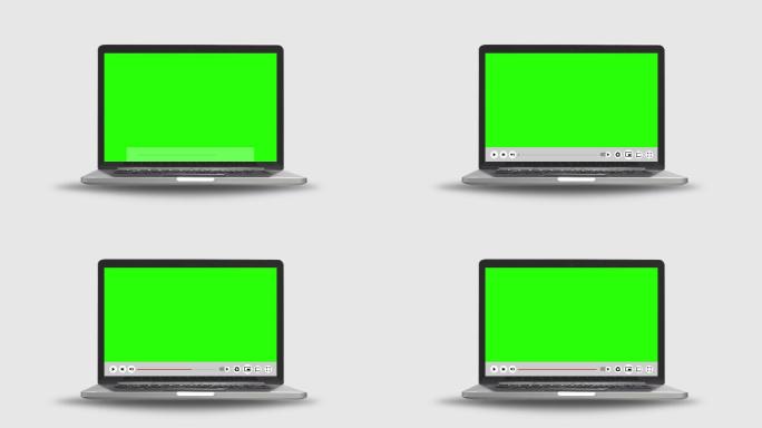 绿色屏幕上的视频播放器