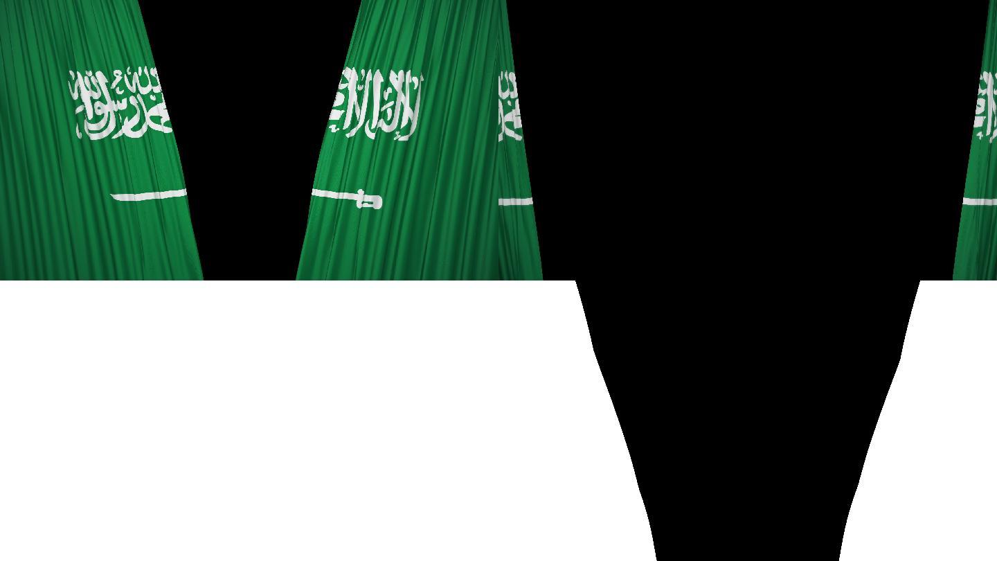沙特阿拉伯国旗西亚特效合成元素全息素材