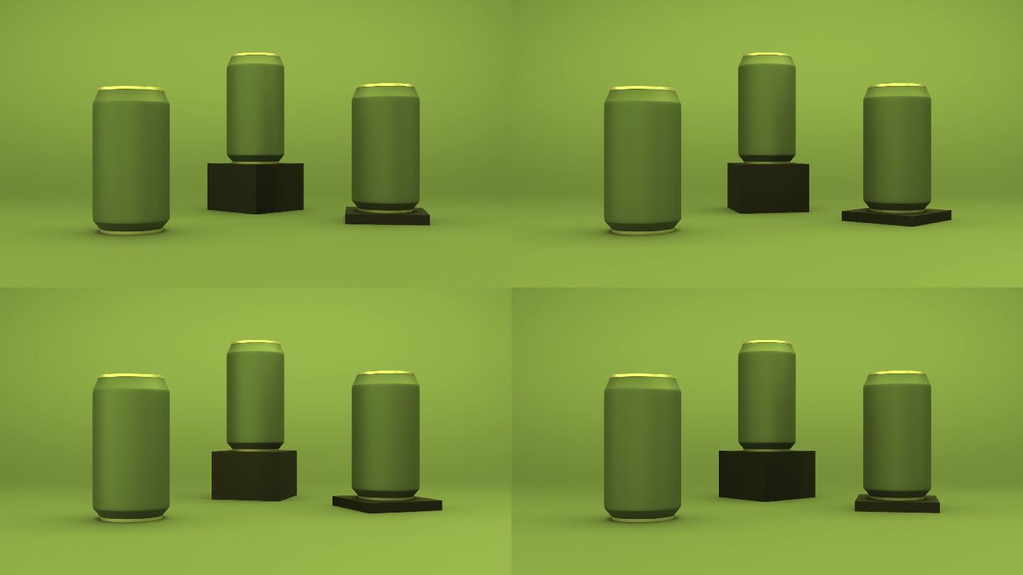绿色汽水罐3D