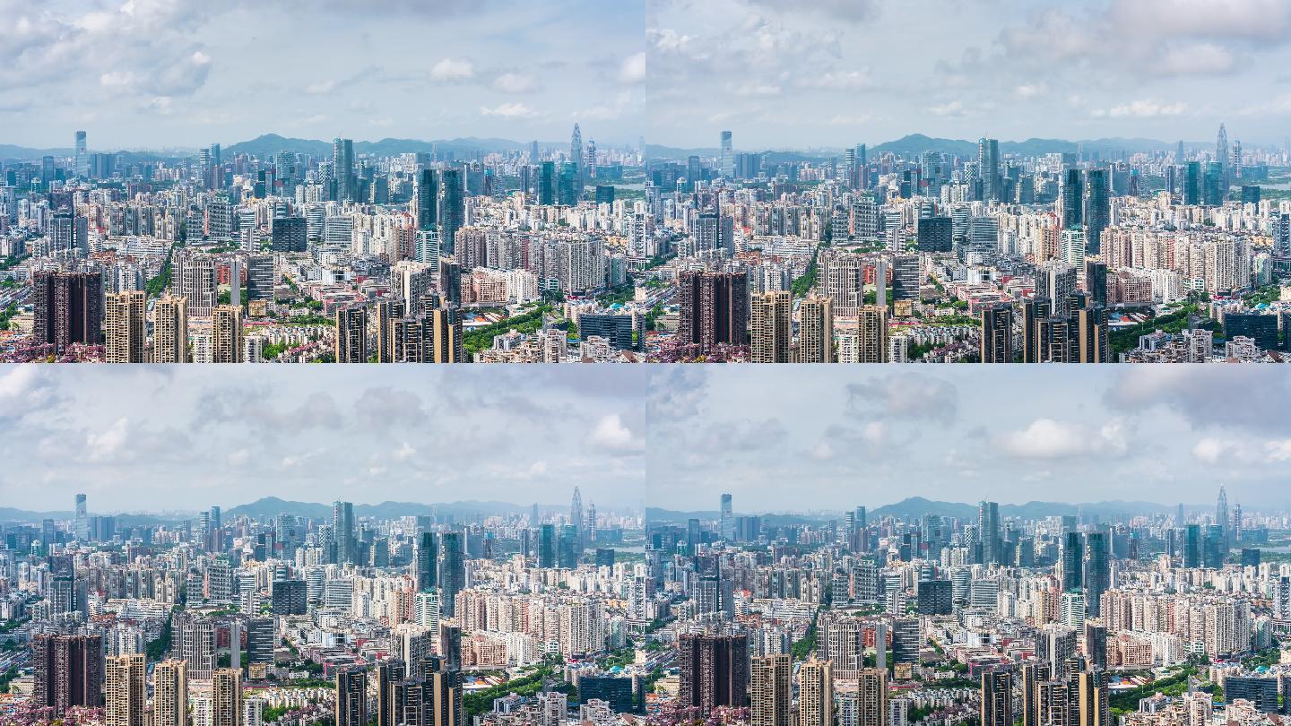 【4K正版素材】深圳南山城市流云全景空镜