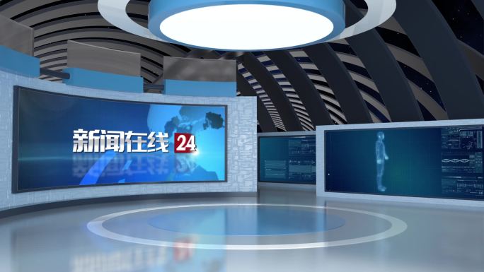 【原创】科技简洁虚拟演播室演播厅