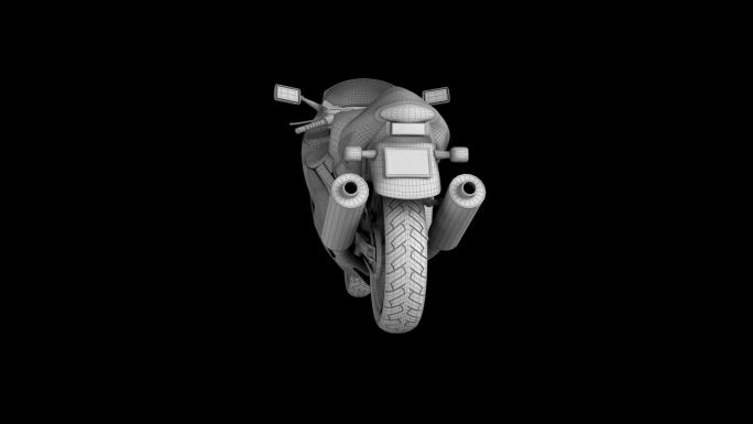摩托车线框3D摩托车三维摩托车摩托车线框