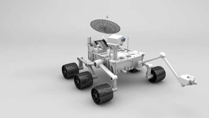 火星漫游车模型3d动画探测器