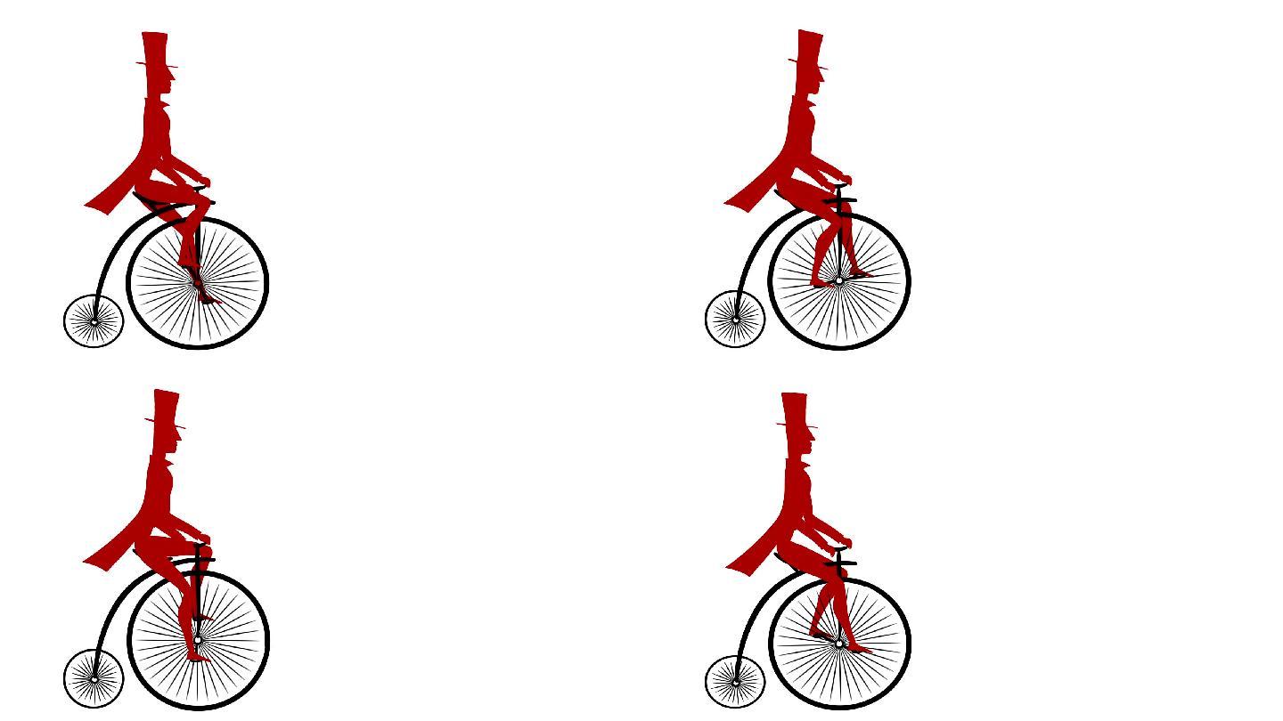 自行车动画卡通自行车MG动画