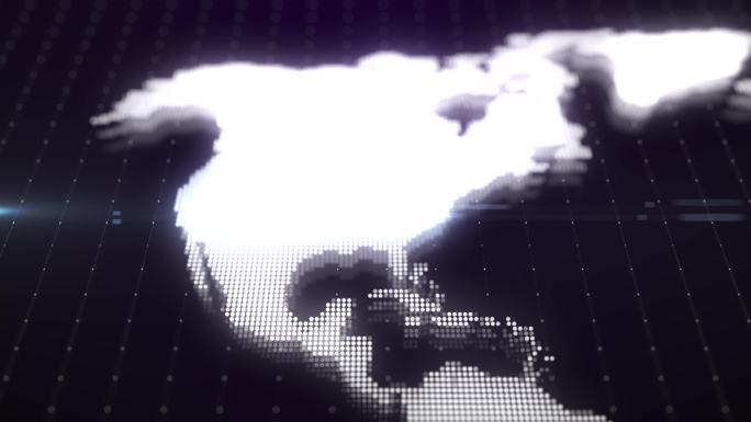 美国地图动画中国地图科技区位全国全球辐射