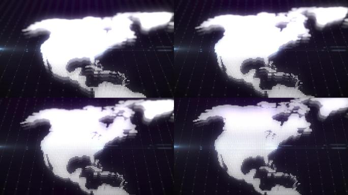 美国地图动画中国地图科技区位全国全球辐射