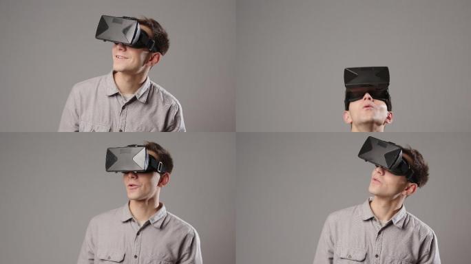 体验虚拟现实男子模拟器现实增强
