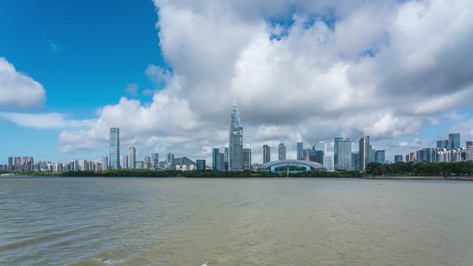 【4K正版素材】深圳湾后海天际线华润大厦