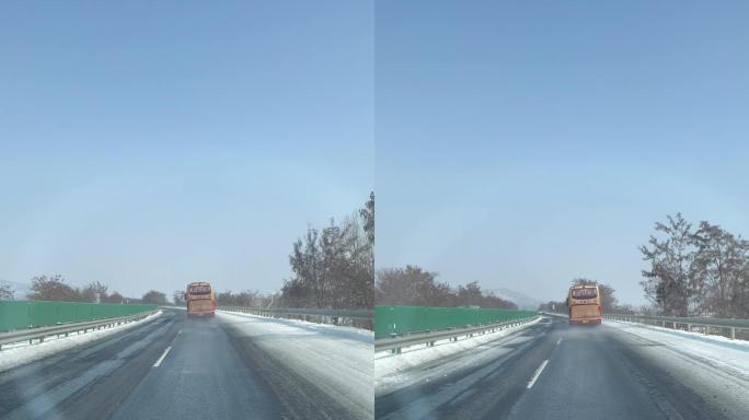 高速冰雪路面行驶