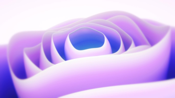 紫色波浪三维模型粒子花纹抽象花朵时尚唯美