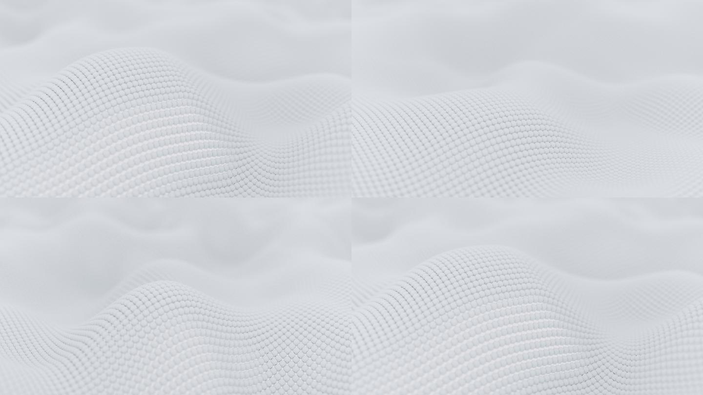 白色粒子波背景简洁波纹波动起伏艺术绸缎