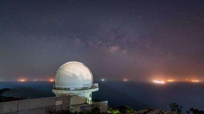 【正版素材】深圳天文台星空银河延时摄影