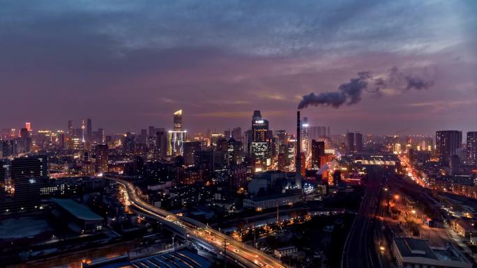 沈阳北站南北快速路沈阳大学夜景