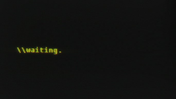 数字像素等待文本屏幕