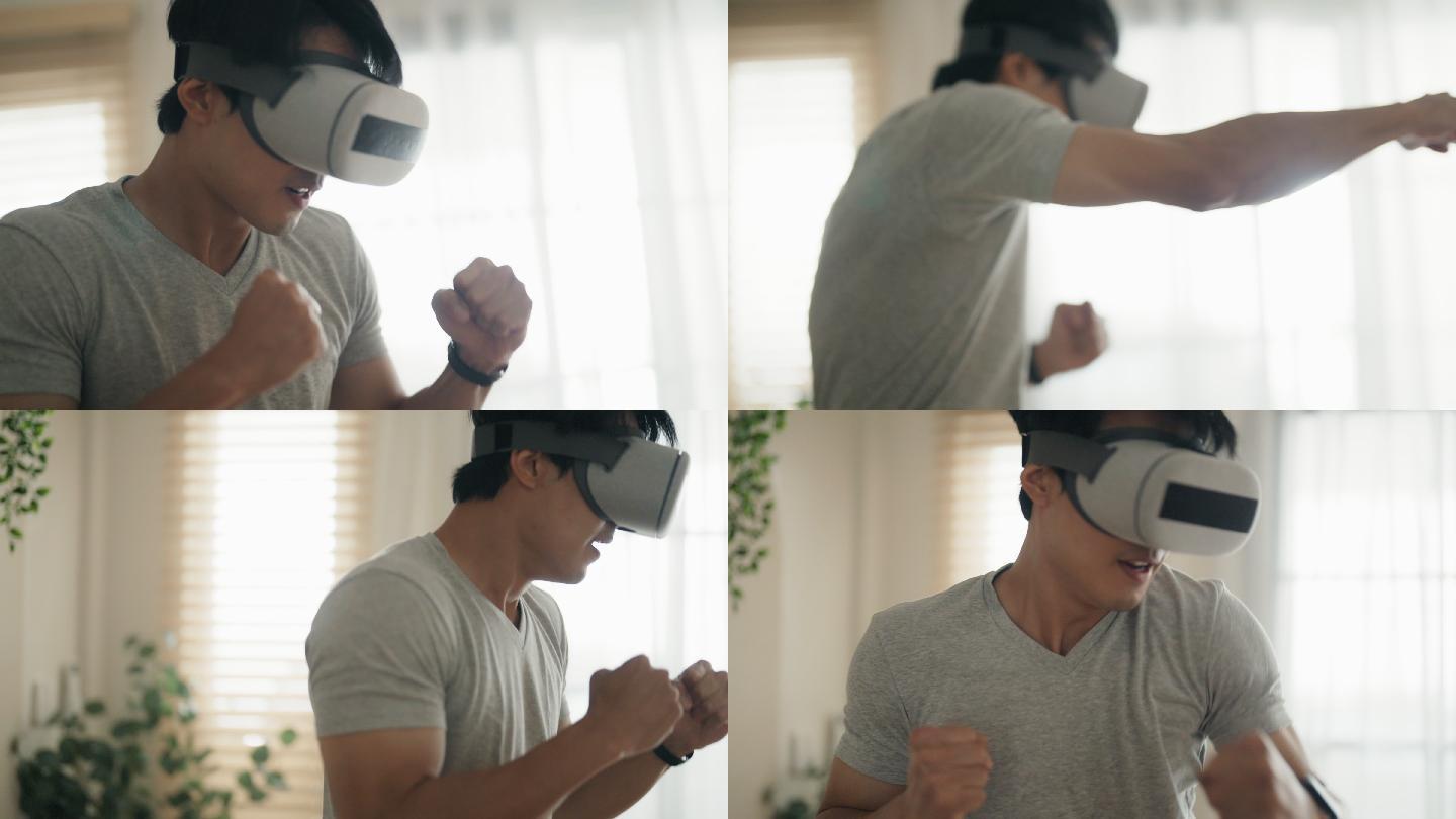 运动型男士使用VR 3D眼镜