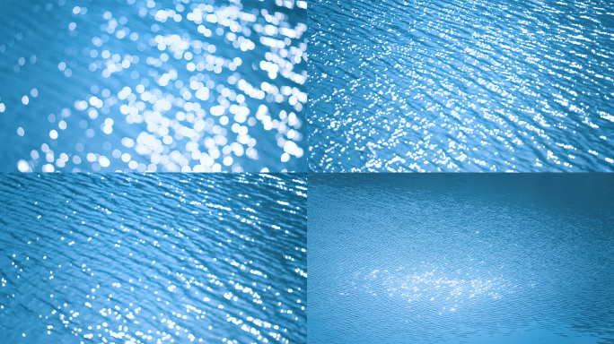 水面波光粼粼水闪闪发光蓝色湖水屏保水合集